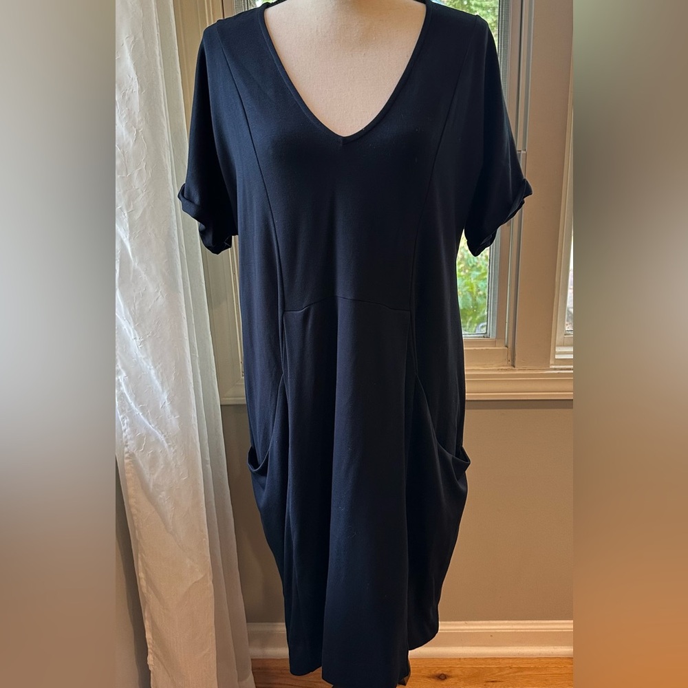 The White Company Navy Cocoon Shift Dress 12